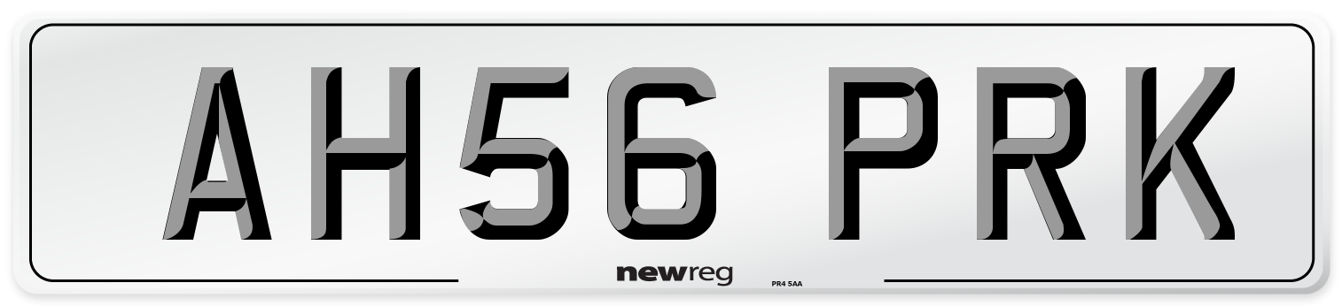 AH56 PRK Number Plate from New Reg